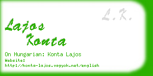 lajos konta business card